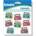 Boom Box Topper Eraser Assortment